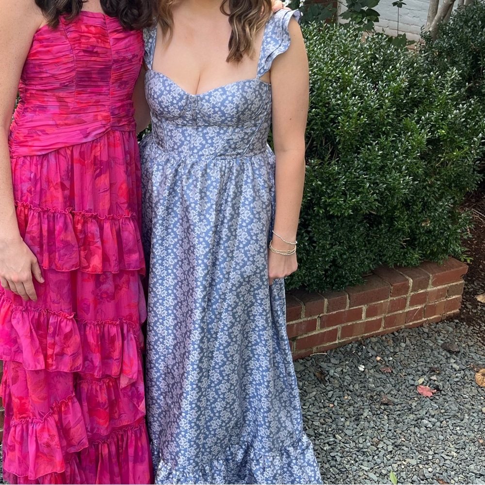 Dessy Floral Corset Maxi Dress - Altered: See details - Picture 3 of 5